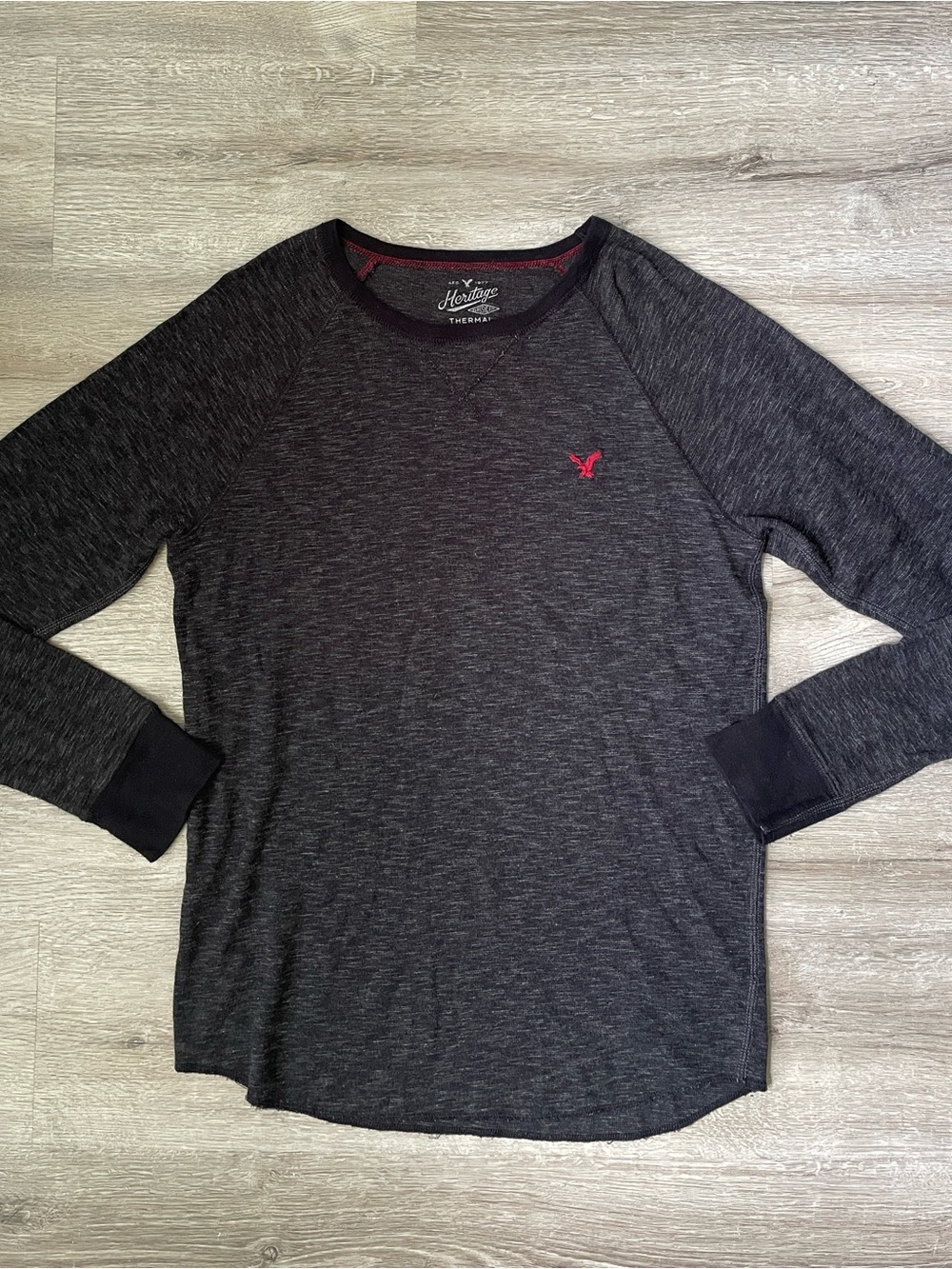 American Eagle | Heritage thermal heather gray size large